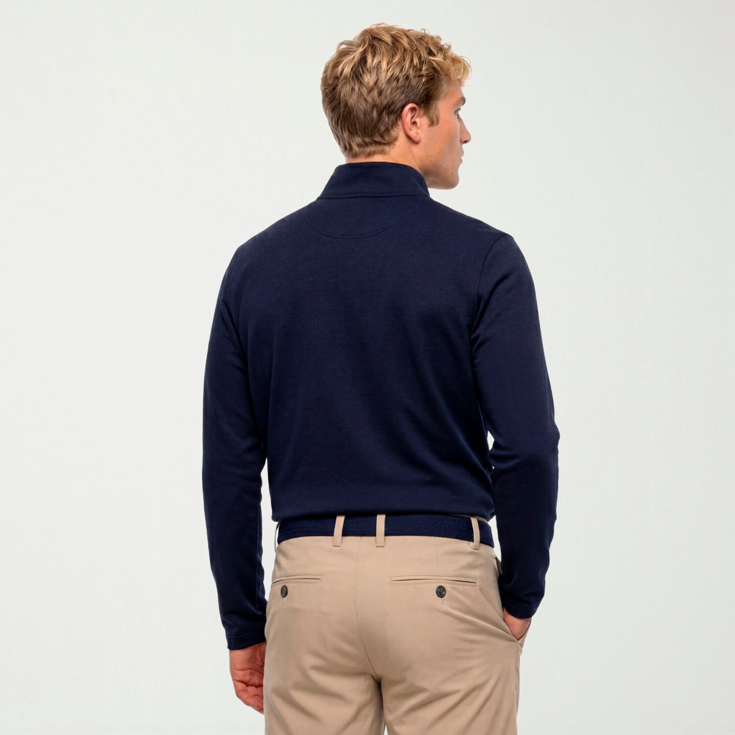 PUMA Mens Mock Neck Long Sleeve Active Quarter-Zip Pullover