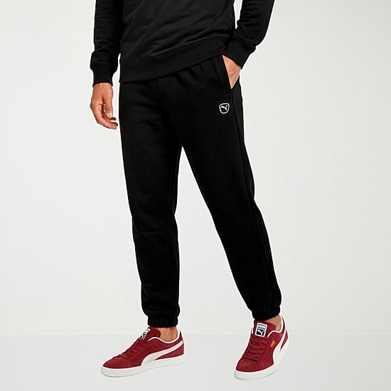 PUMA Mens Comfort Waistband Tapered Mid Rise Regular Fit Fleece Sweatpant