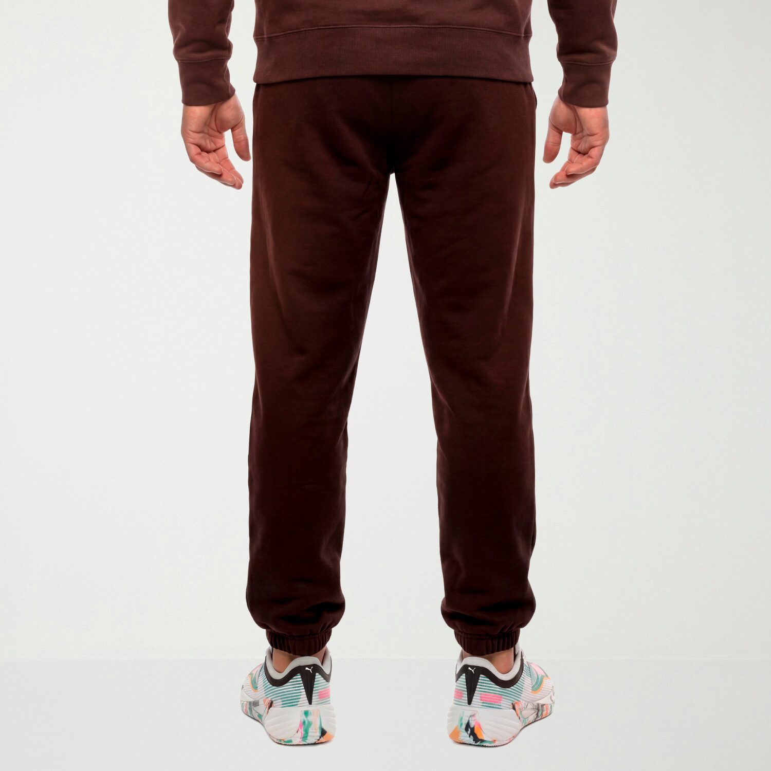 PUMA Mens Comfort Waistband Tapered Mid Rise Regular Fit Fleece Sweatpant