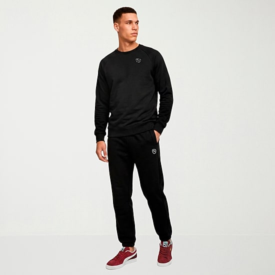 PUMA Mens Comfort Waistband Tapered Mid Rise Regular Fit Fleece Sweatpant