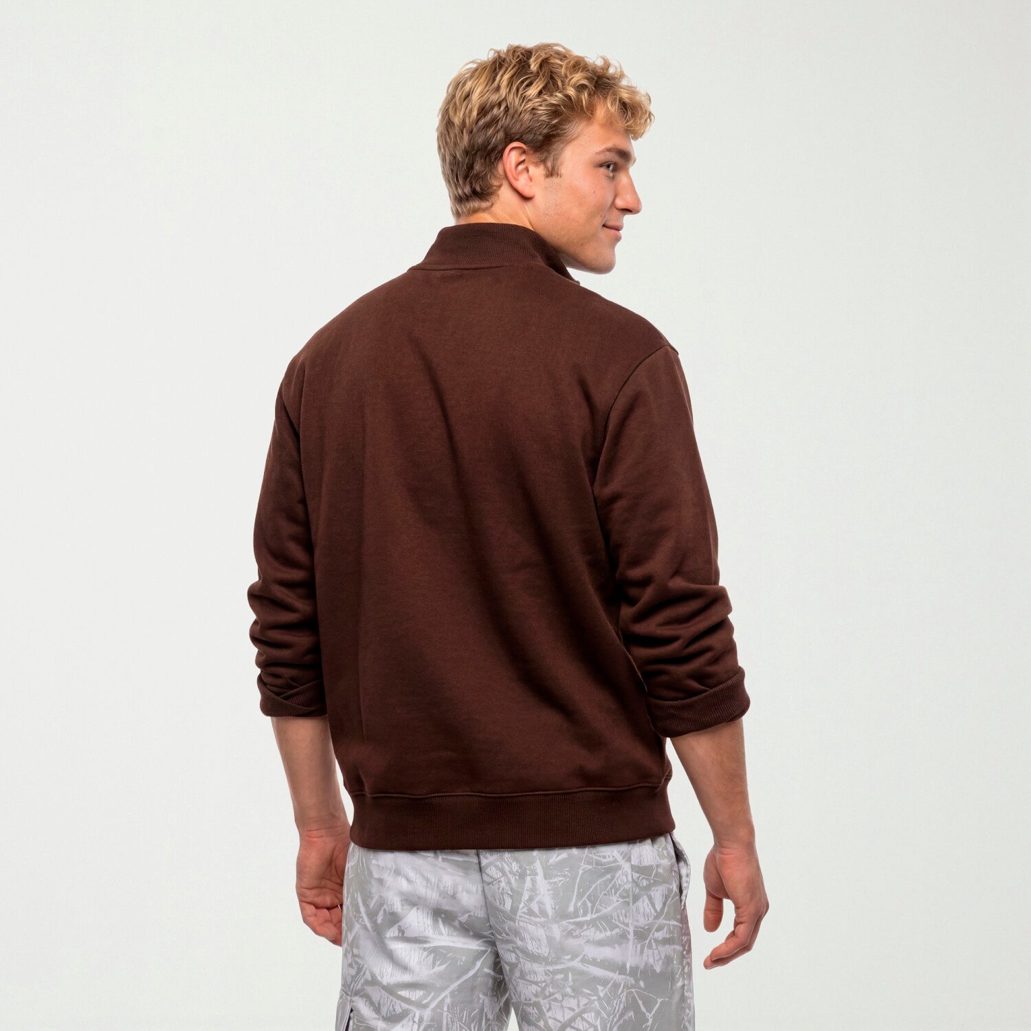 PUMA Mens Mock Neck Long Sleeve Active Quarter-Zip Pullover