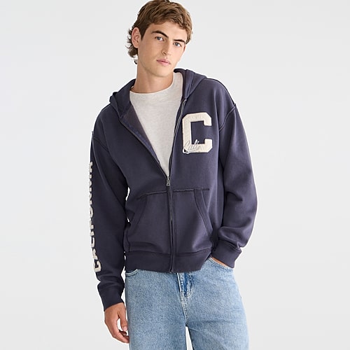 Aéropostale Mens Long Sleeve Fleece Zipper Hoodie In Multi