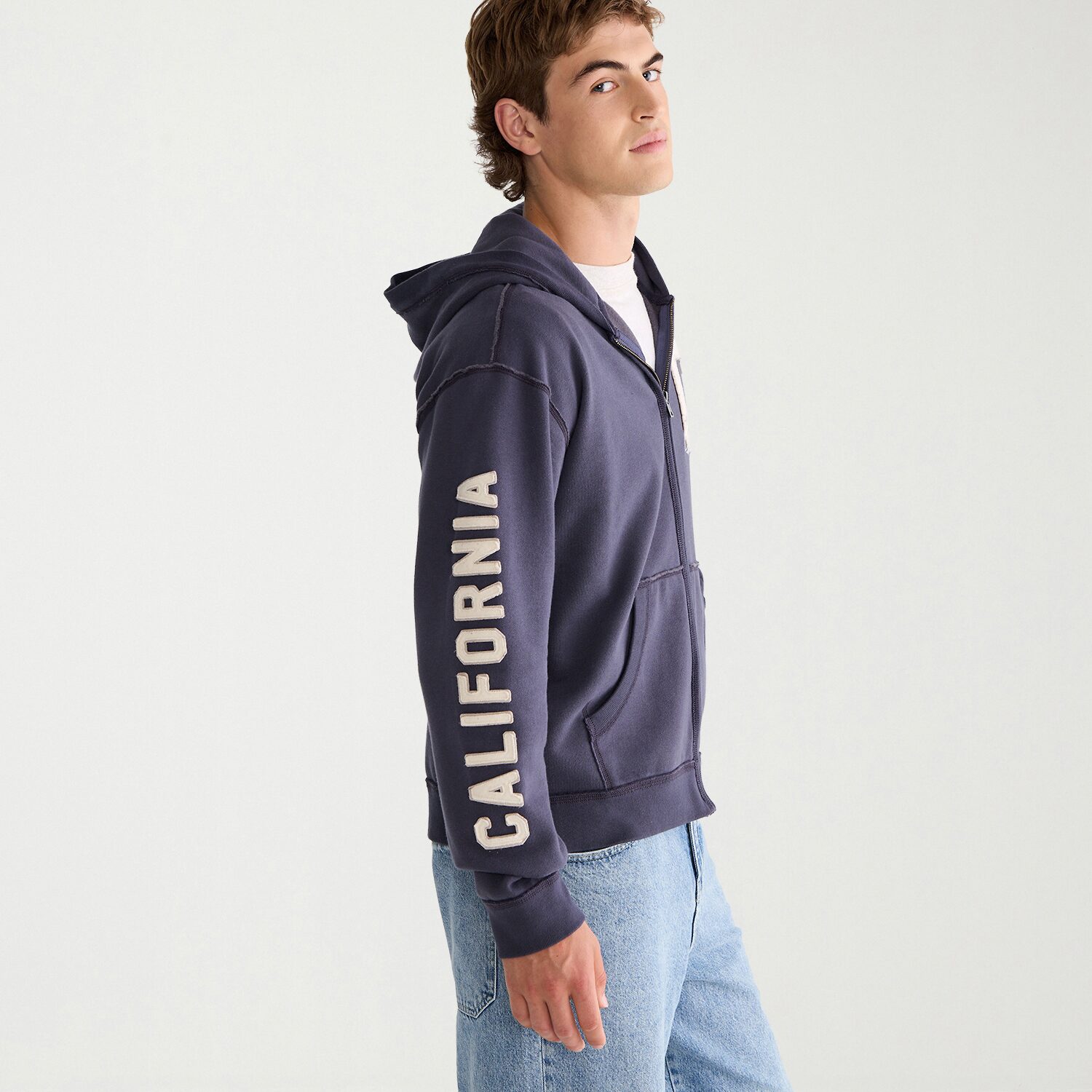 AEROPOSTALE Mens Long Sleeve Fleece Zipper Hoodie