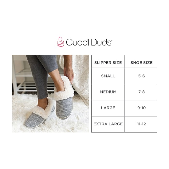 Cuddl Duds Twist Womens Memory Foam Bootie Slippers