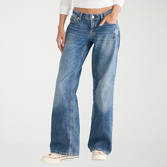 AEROPOSTALE Womens Juniors Low Rise Baggy Fit Jean