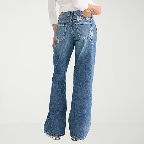 AEROPOSTALE Womens Juniors Low Rise Baggy Fit Jean