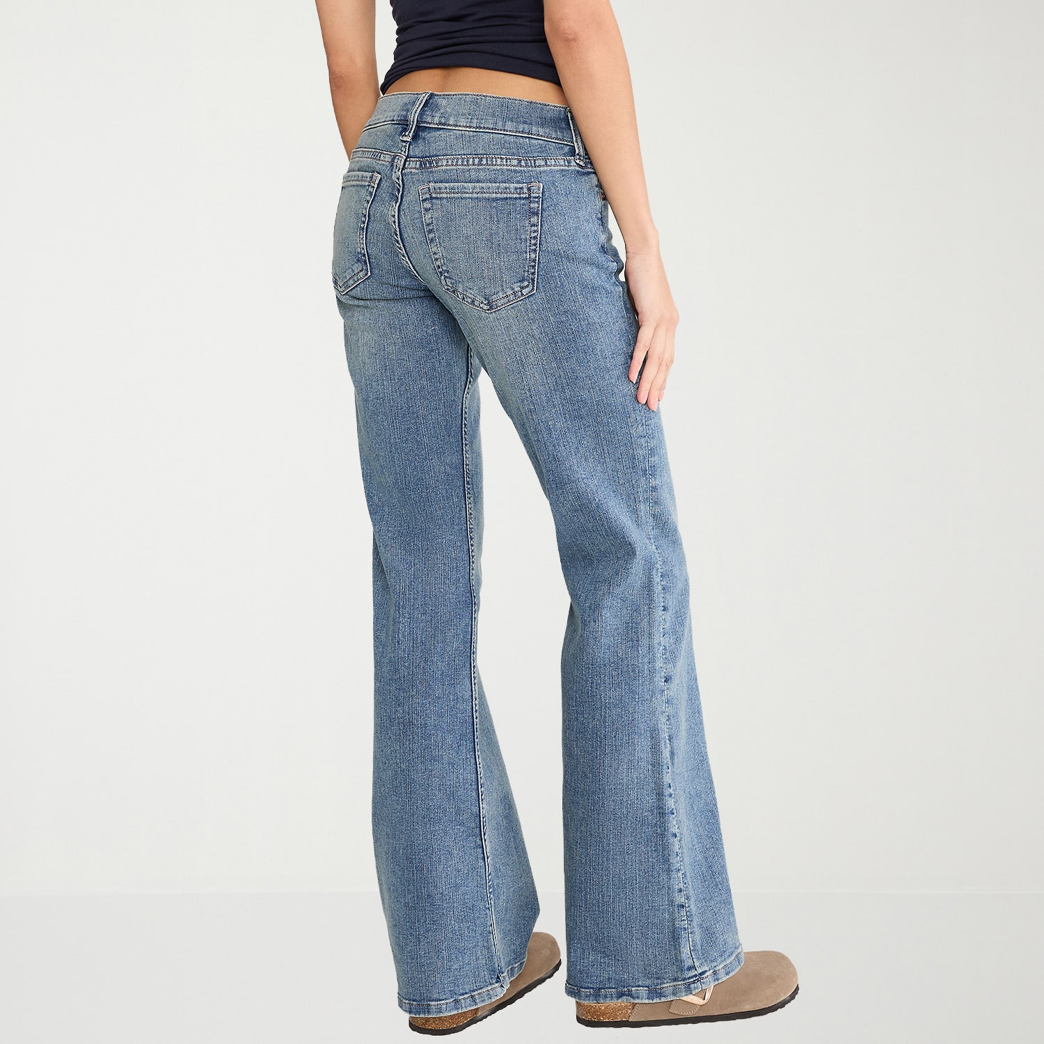 AEROPOSTALE Womens Juniors Low Rise Flare Leg Jean
