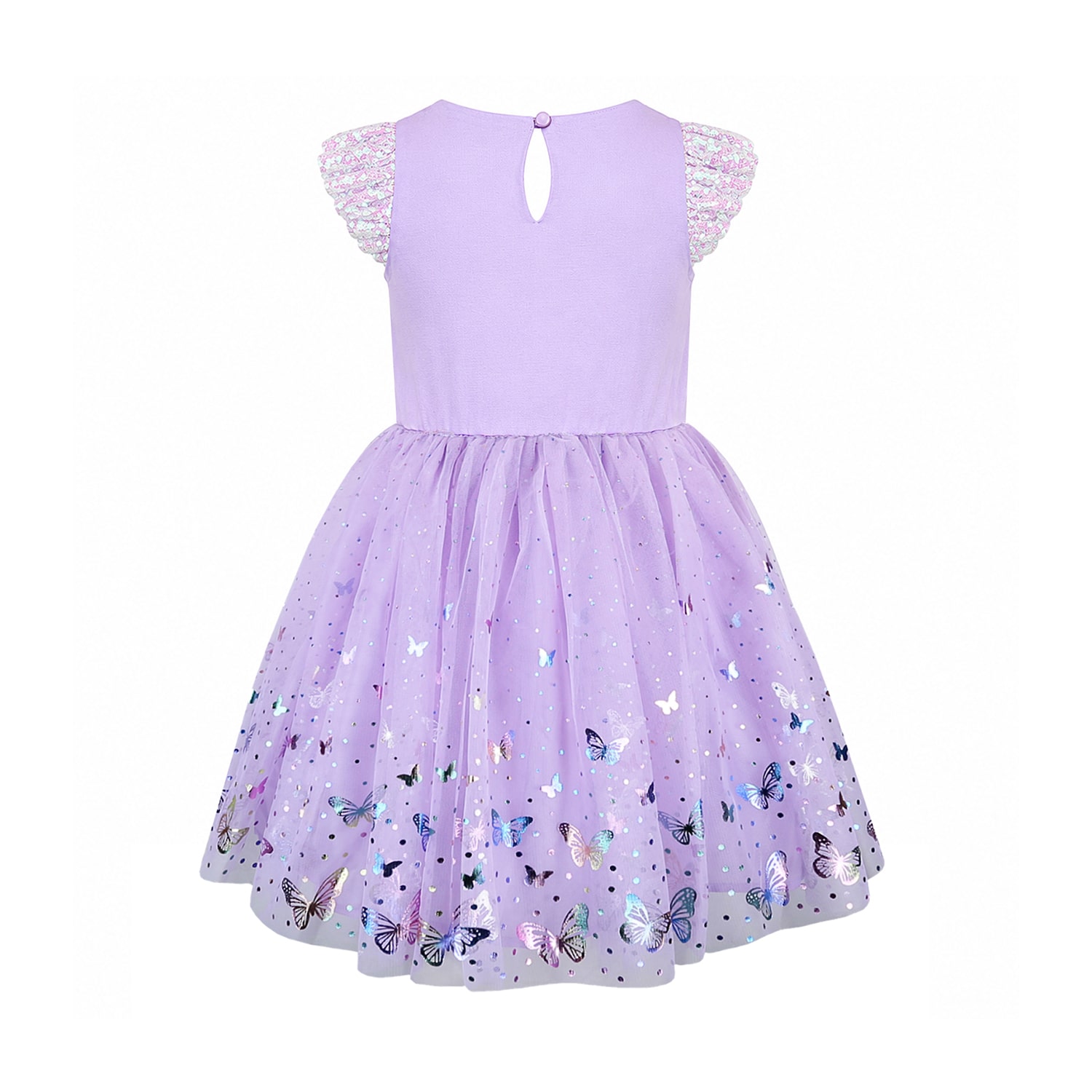 Lilt Girls Flutter Short Sleeve Tutu Dress