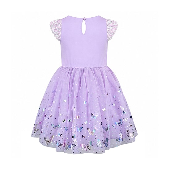 Lilt Girls Flutter Short Sleeve Tutu Dress