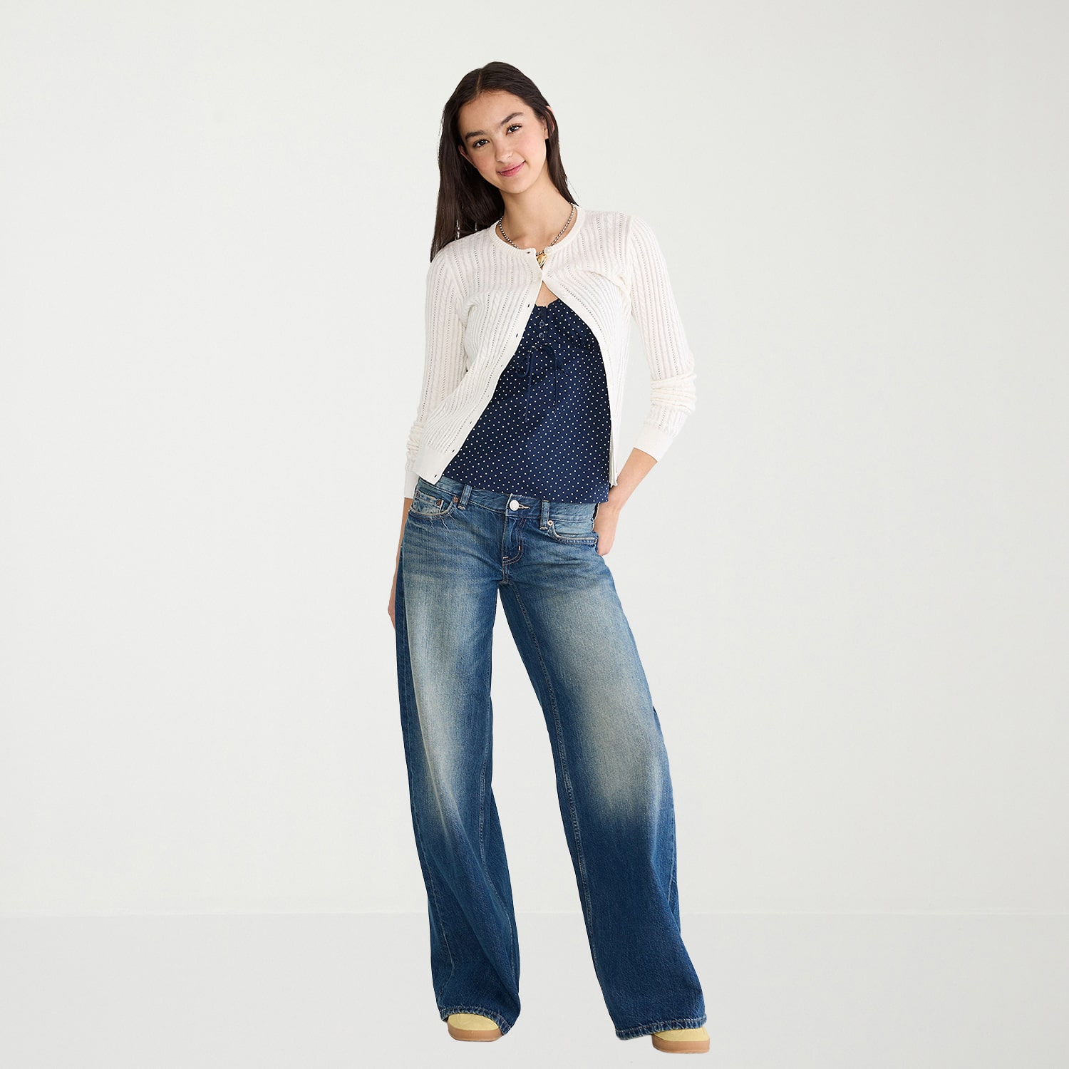AEROPOSTALE Womens Juniors Low Rise Wide Leg Jean