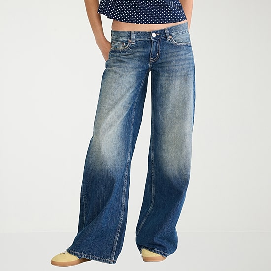 AEROPOSTALE Womens Juniors Low Rise Wide Leg Jean