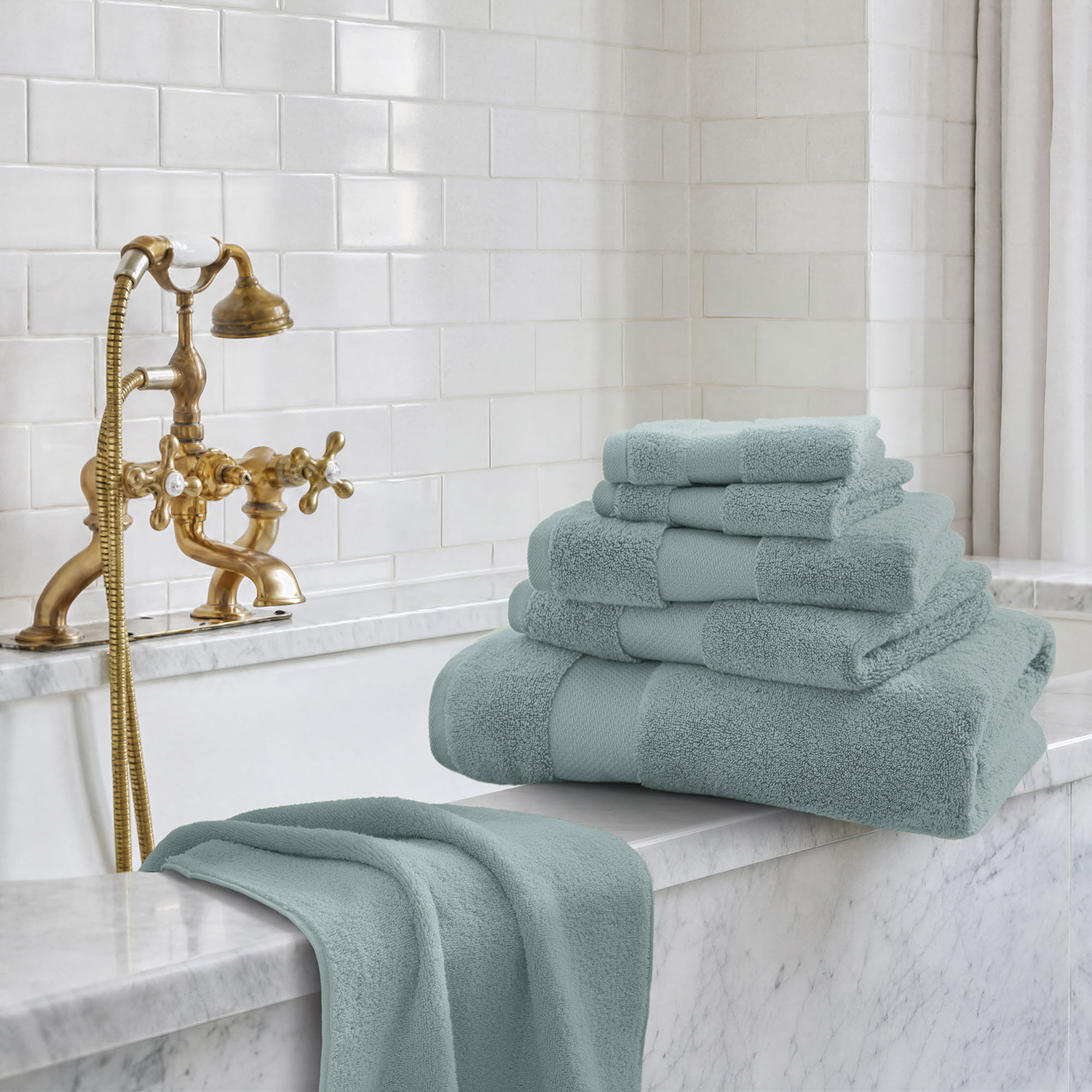 Madison Park Signature Turkish Oversized Cotton Solid 6-pc. Bath Towel Set