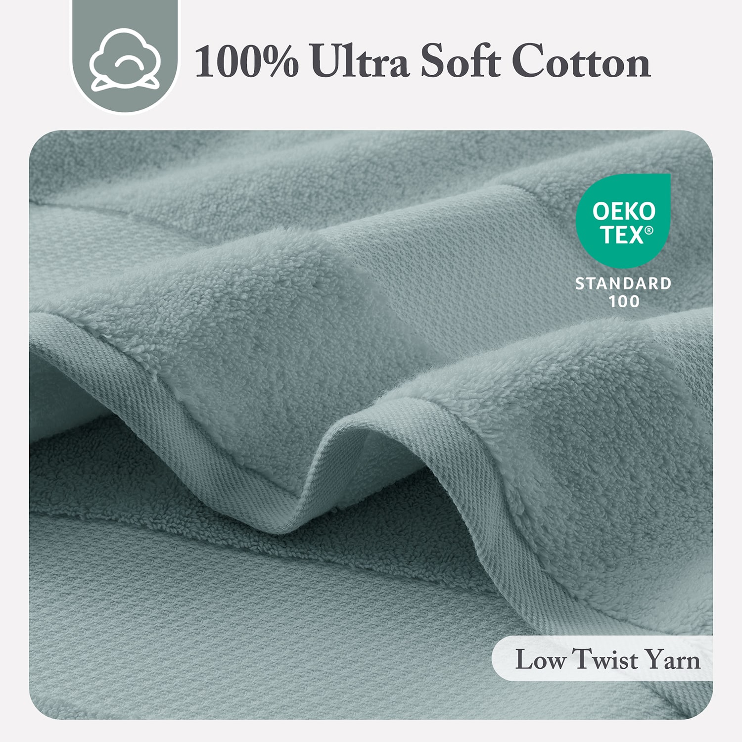 Madison Park Signature Turkish Oversized Cotton Solid 6-pc. Bath Towel Set