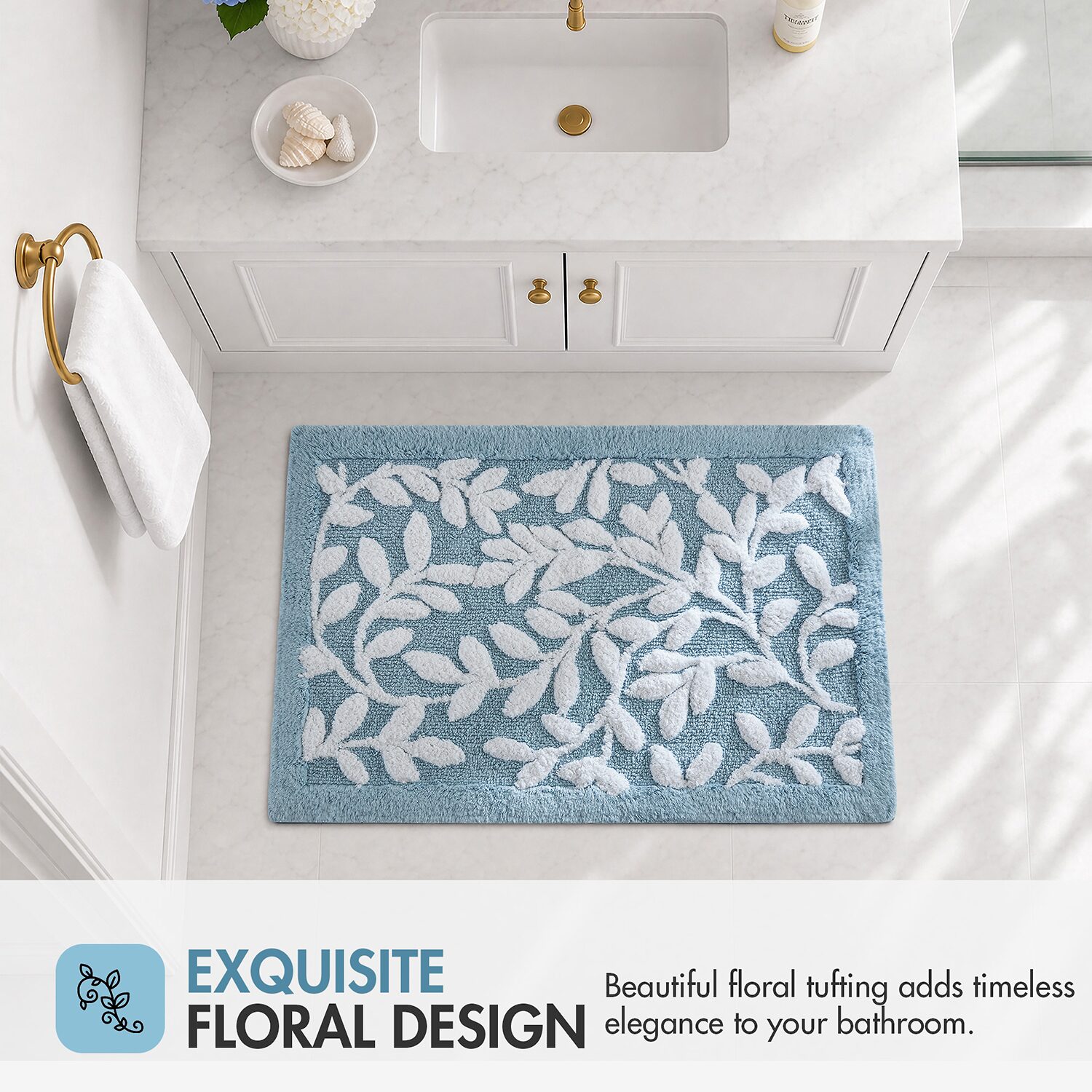 Madison Park Belle Cotton Tufted Bath Rug