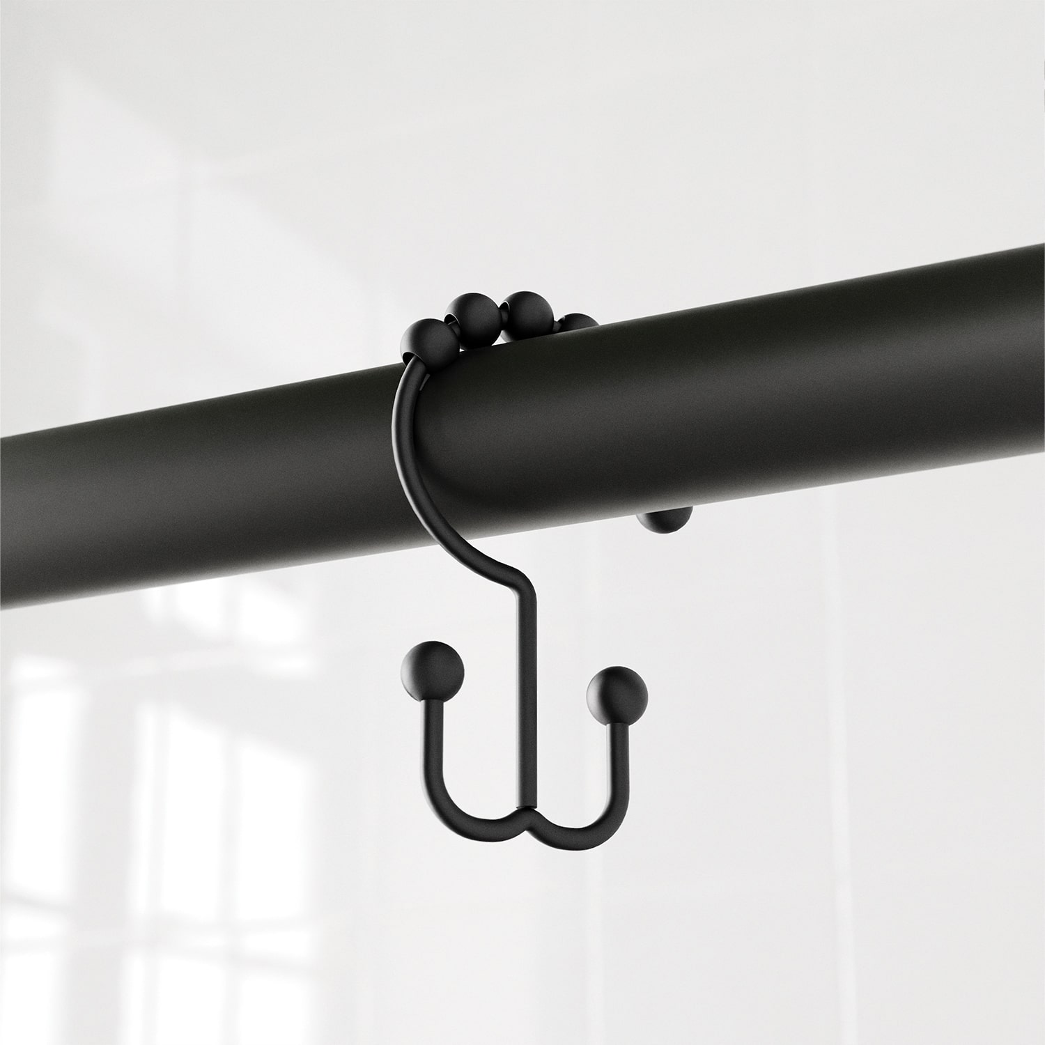 Maytex Mills Double Ball Glilde Shower Curtain Hooks
