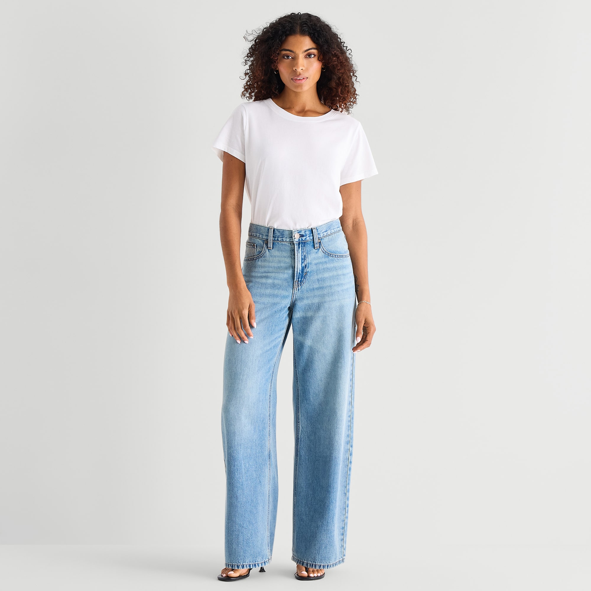 a.n.a Womens Tall Low Rise Loose Jean