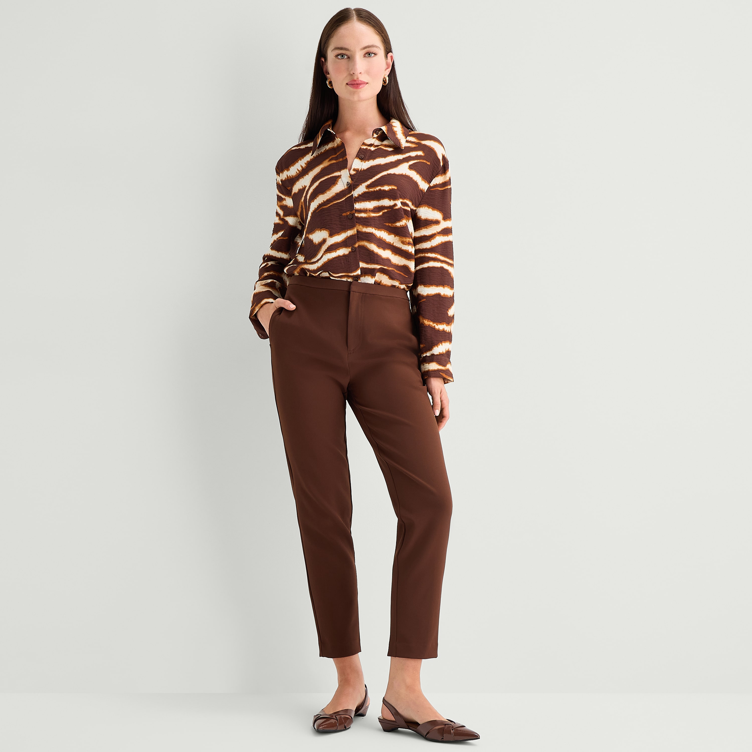 Worthington Tall Womens Slim High Rise Trouser
