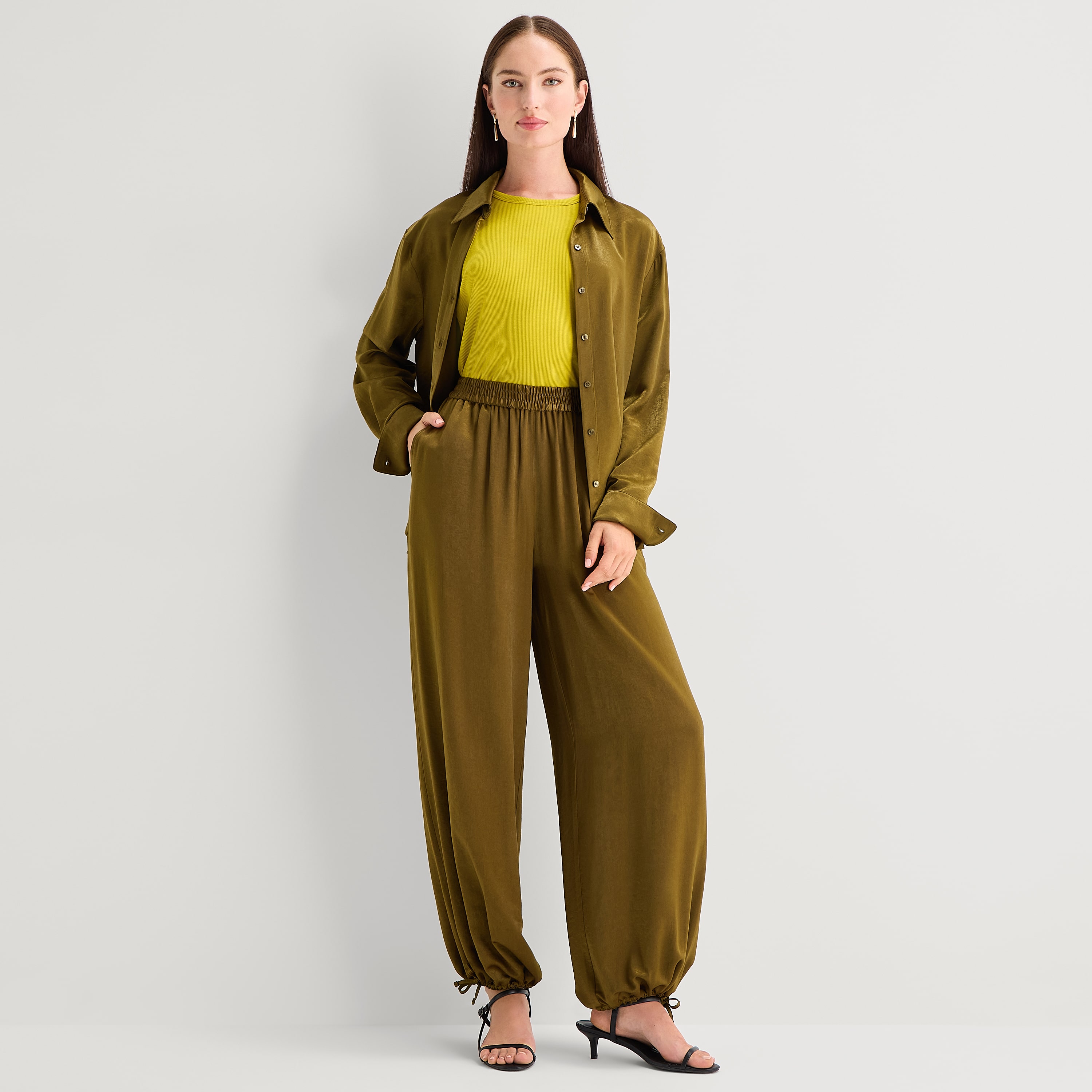 Worthington Tall Womens Pull On Balloon Pant