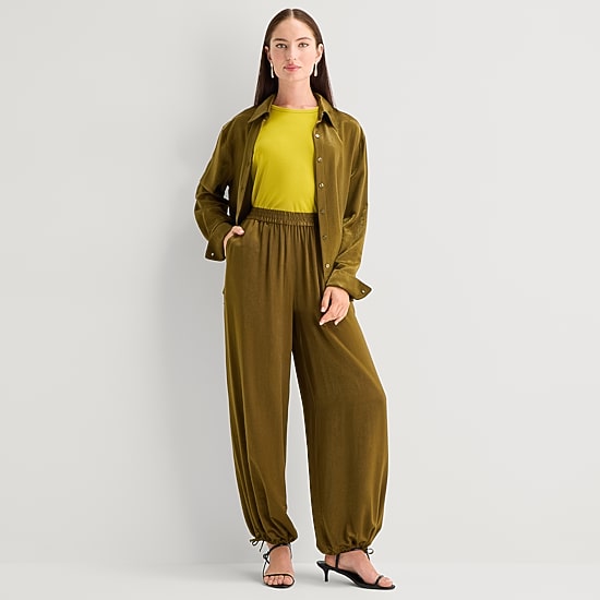 Worthington Tall Womens Pull On Balloon Pant