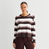 Stylus Womens Crew Neck Long Sleeve Pullover Sweater
