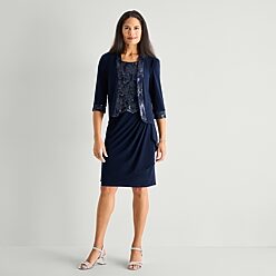 ladies dress jackets Women's Jacket Dresses Black blazer sleeve:32/33 tag:[pull-aside access] Member's Mark Holden Dresser 1 x Jacket Women