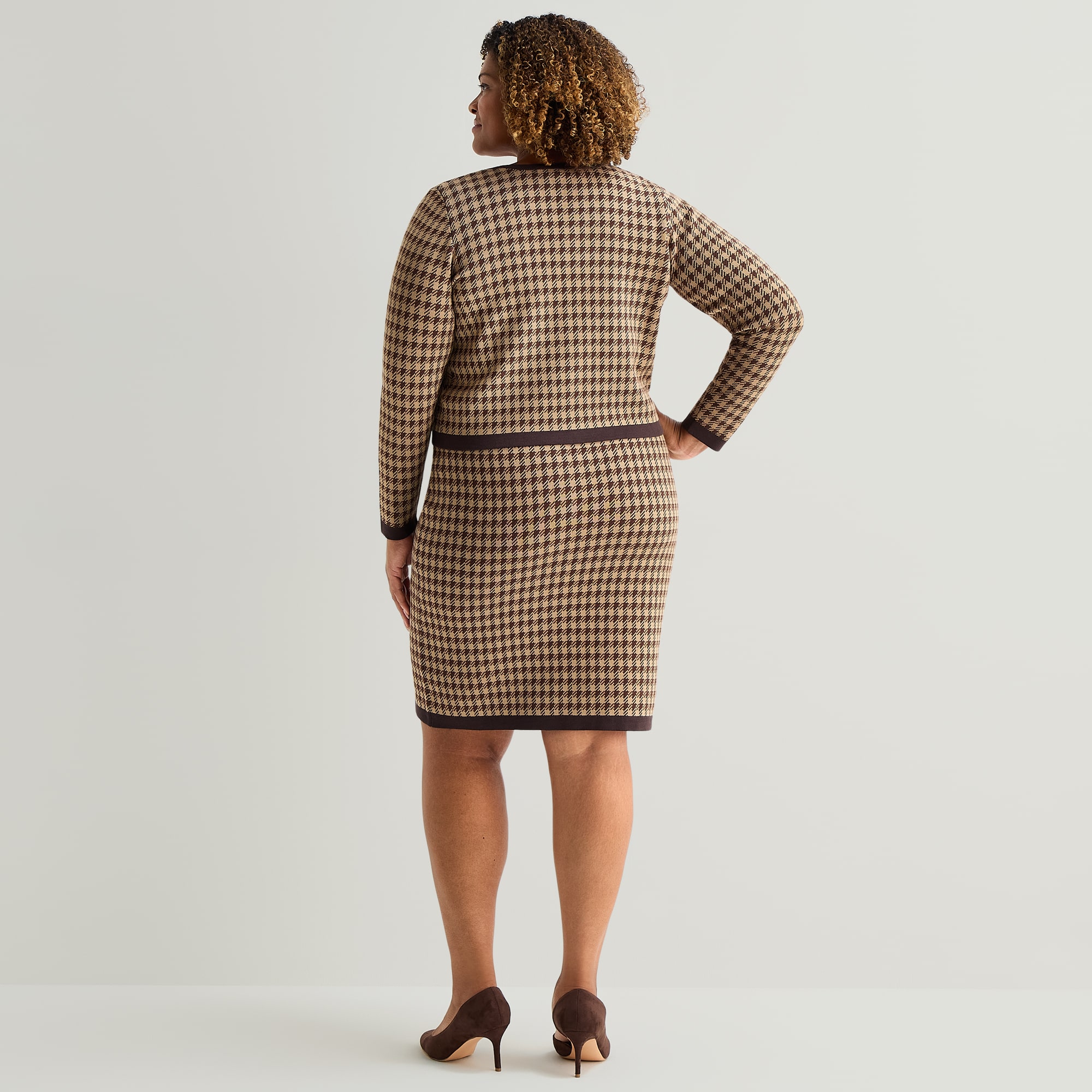 Melonie T Womens Plus Long Sleeve Sweater Jacket Dress