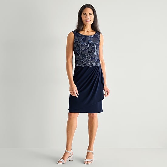 Maya Brooke Womens Jacket Dress