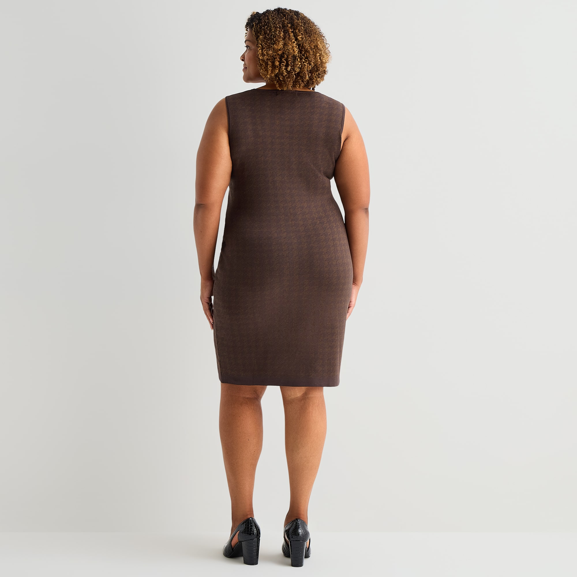 Melonie T Womens Plus Sleeveless Sweater Dress