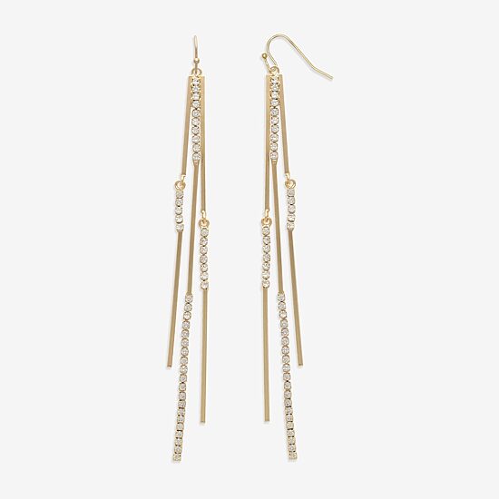 Bijoux Bar Gold Tone Womens Glass Drop Earrings