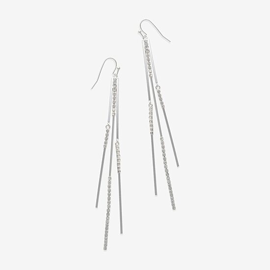 Bijoux Bar Womens Glass Drop Earrings