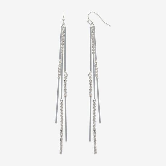 Bijoux Bar Womens Glass Drop Earrings