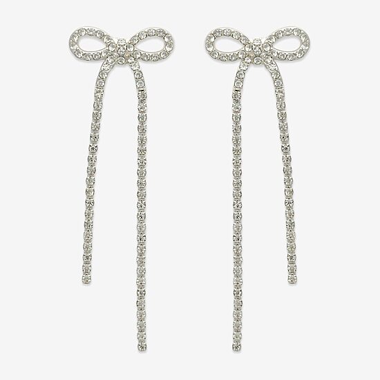 Bijoux Bar Womens Glass Drop Earrings