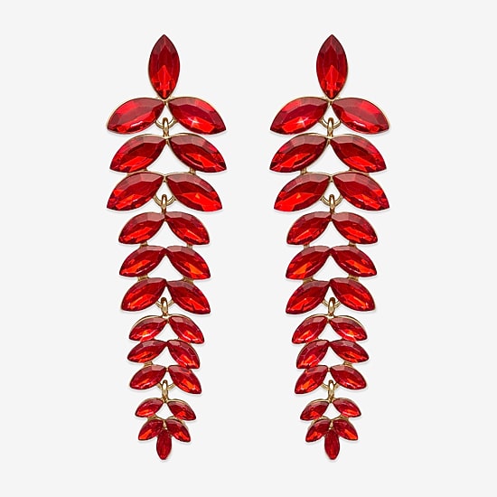 Bijoux Bar Womens Glass Drop Earrings