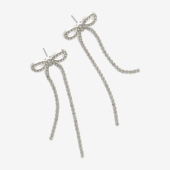 Bijoux Bar Womens Glass Drop Earrings