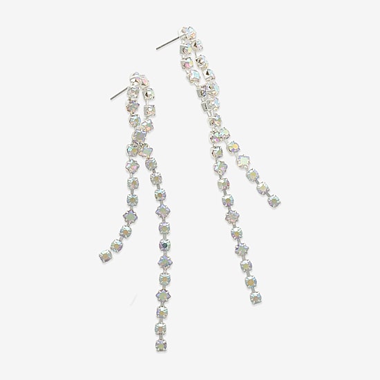 Bijoux Bar Womens Glass Drop Earrings
