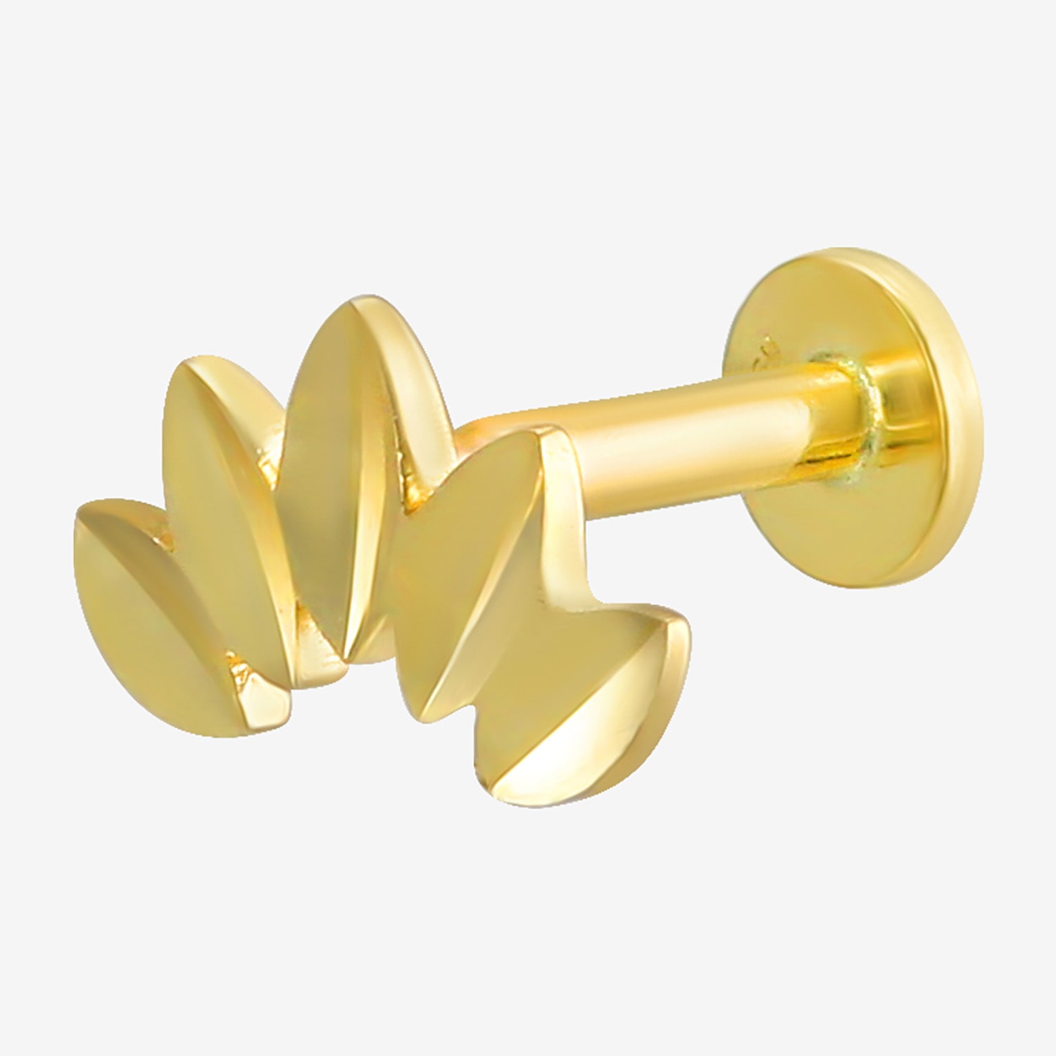 Gold Addiction Womens 10K Gold 7mm Single Earring