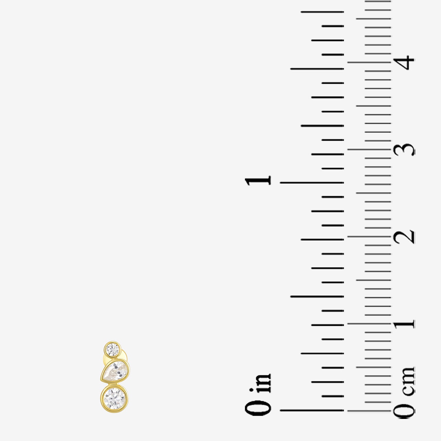 Gold Addiction Womens White 10K Gold 8mm Single Earring