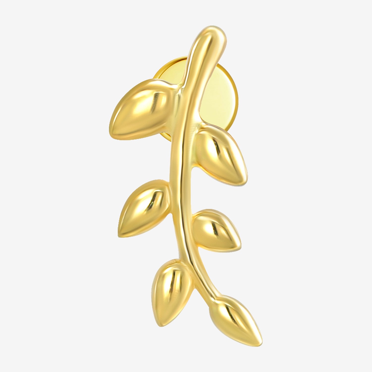 Gold Addiction Womens 10K Gold 9.7mm Single Earring