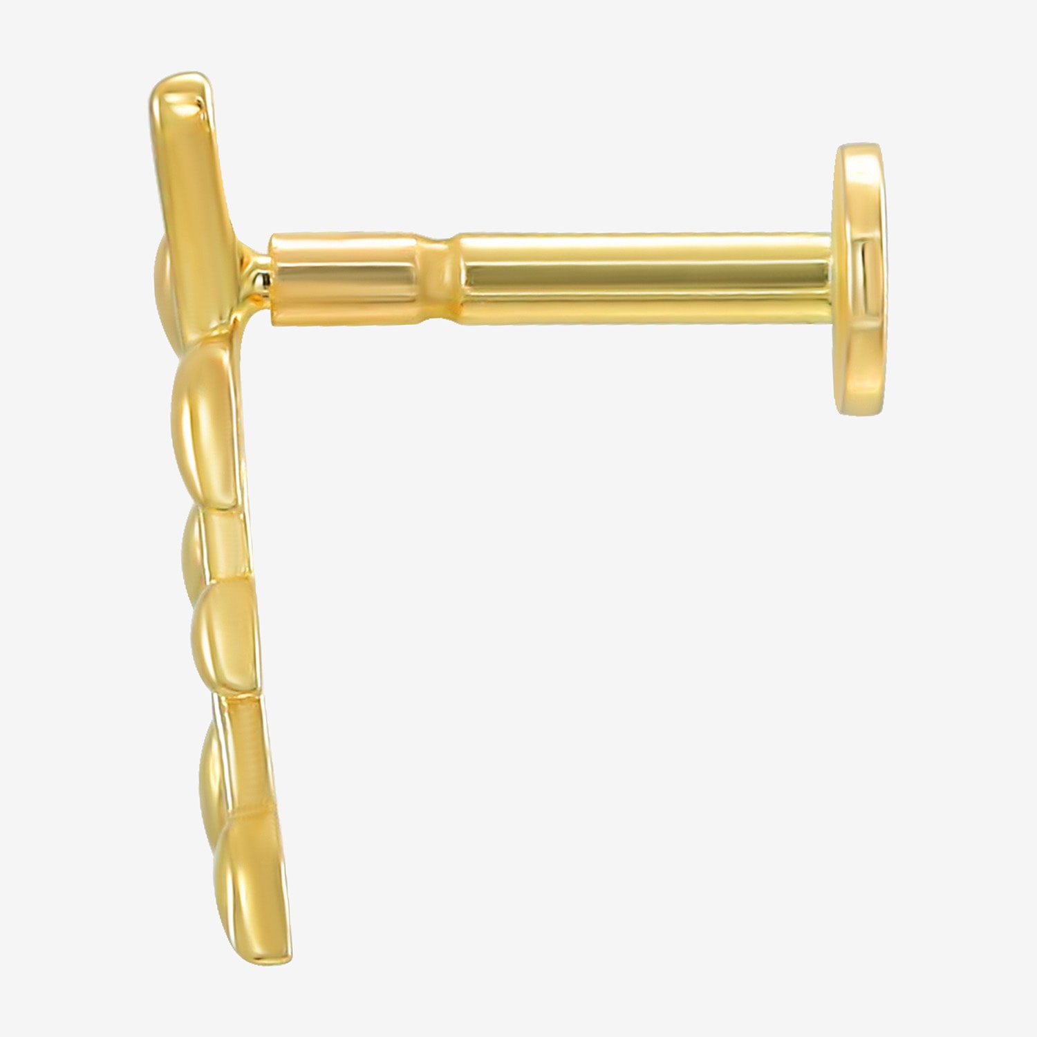 Gold Addiction Womens 10K Gold 9.7mm Single Earring