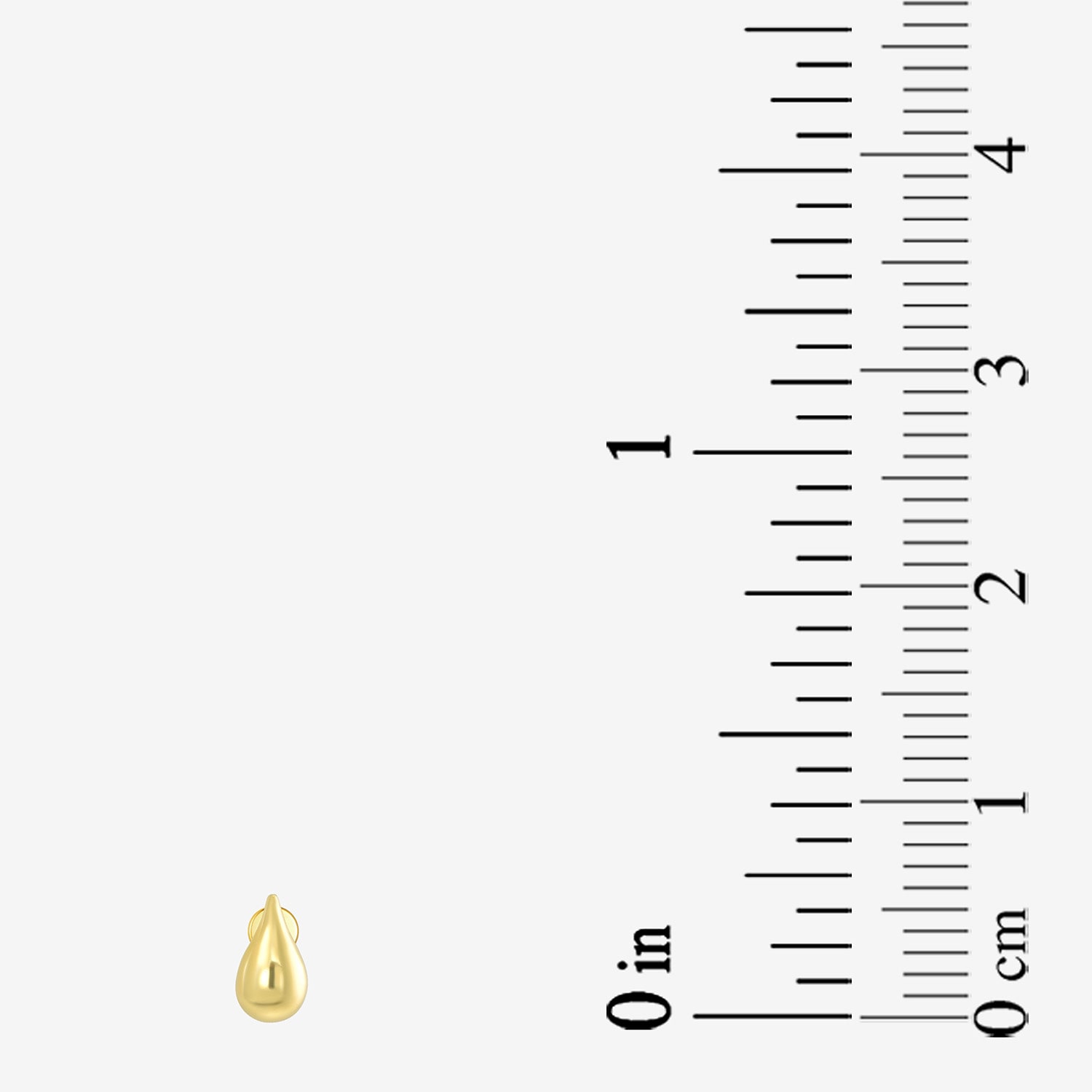Gold Addiction Womens 10K Gold 7mm Single Earring