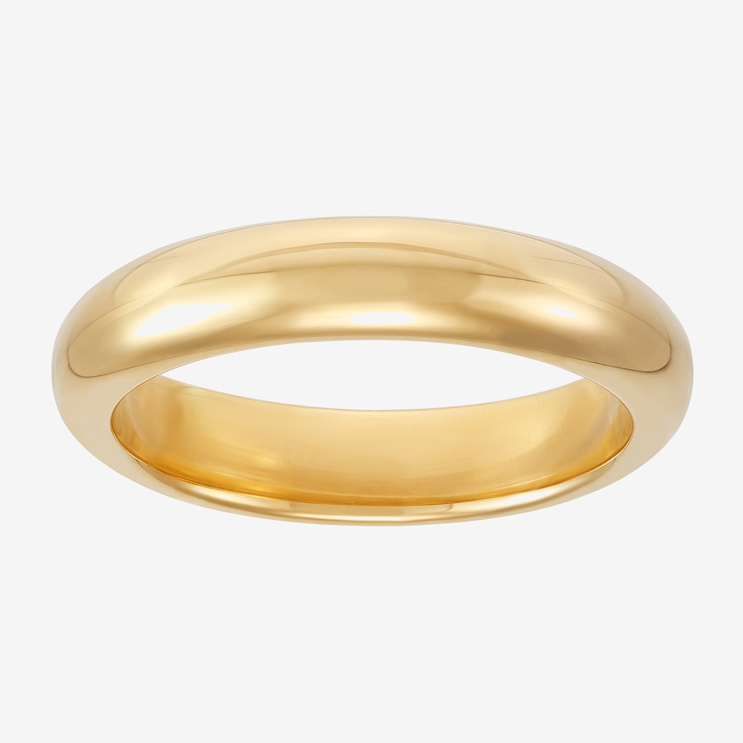 Unisex Adult 5MM 14K Gold Over Silver Wedding Band