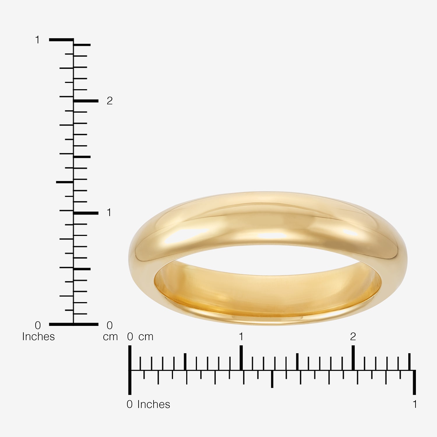 Unisex Adult 5MM 14K Gold Over Silver Wedding Band