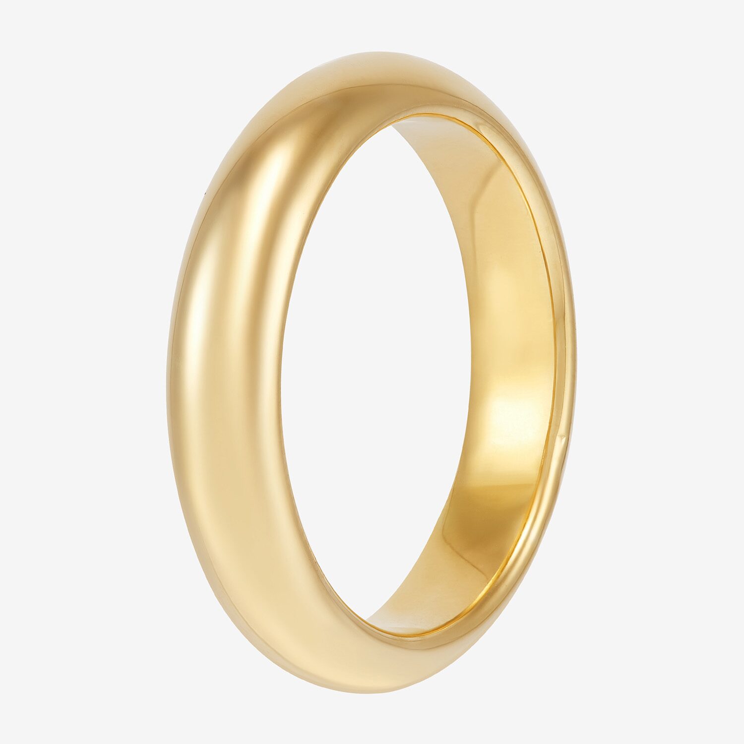 Unisex Adult 5MM 14K Gold Over Silver Wedding Band