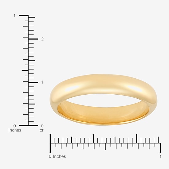 Unisex Adult 4MM 14K Gold Over Silver Wedding Band