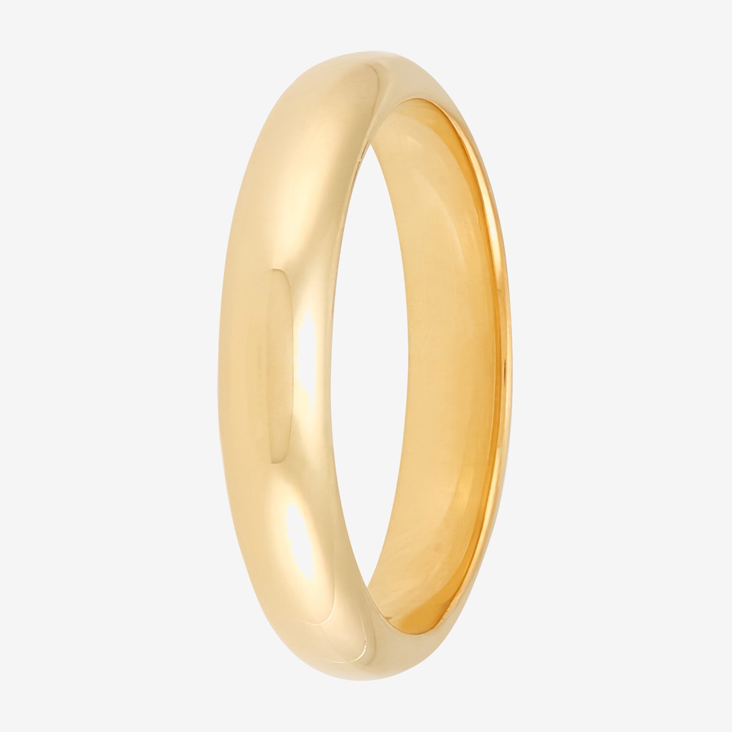 Unisex Adult 4MM 14K Gold Over Silver Wedding Band