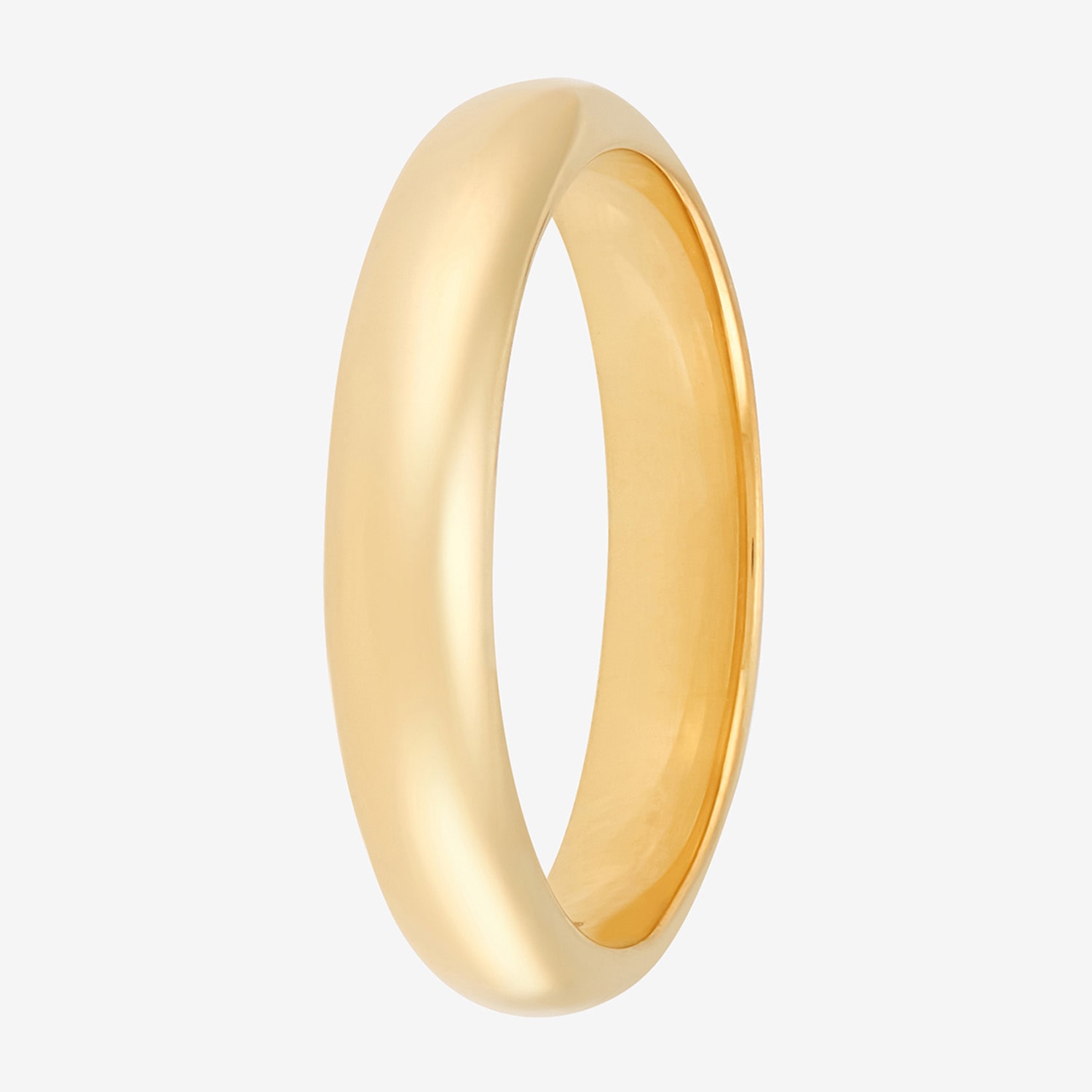 Unisex Adult 4MM 14K Gold Over Silver Wedding Band