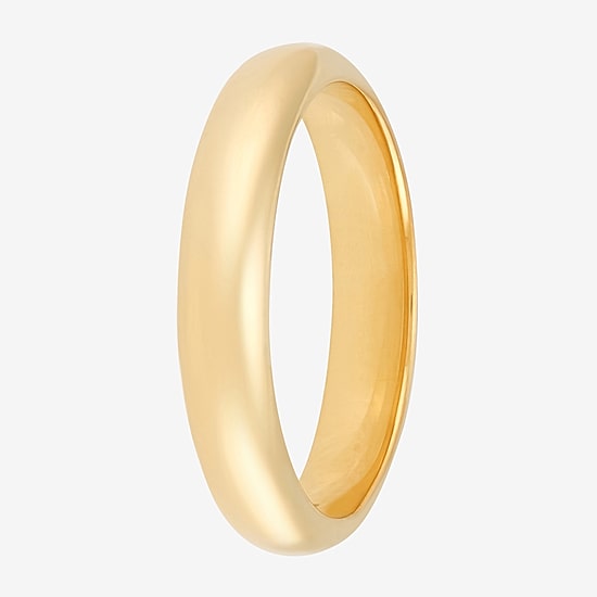 Unisex Adult 4MM 14K Gold Over Silver Wedding Band
