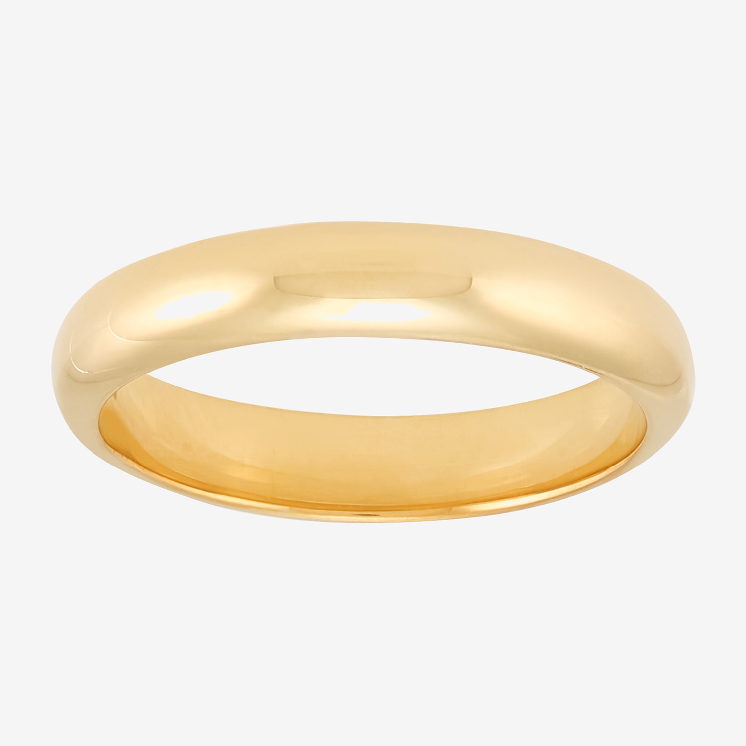Unisex Adult 4MM 14K Gold Over Silver Wedding Band
