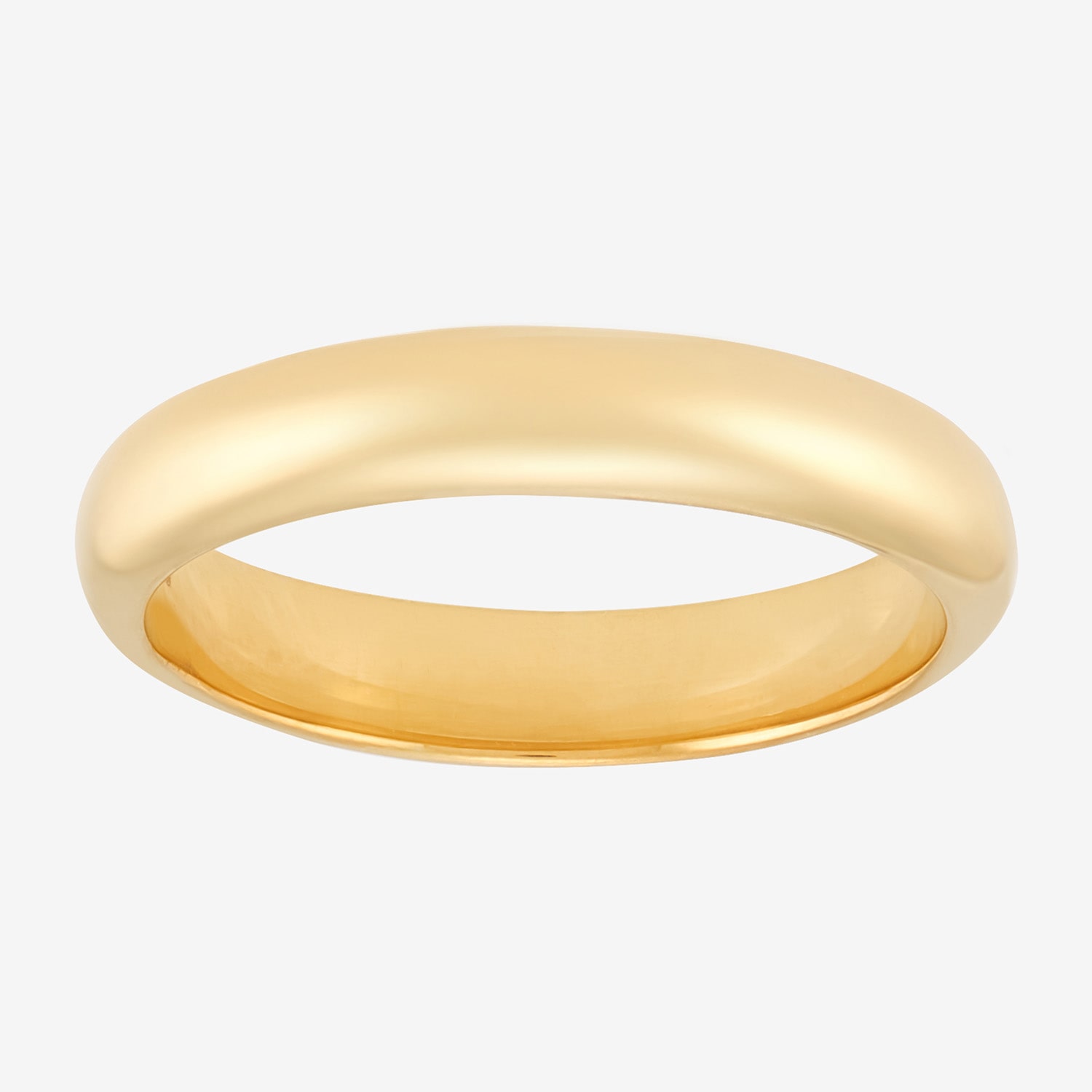 Unisex Adult 4MM 14K Gold Over Silver Wedding Band