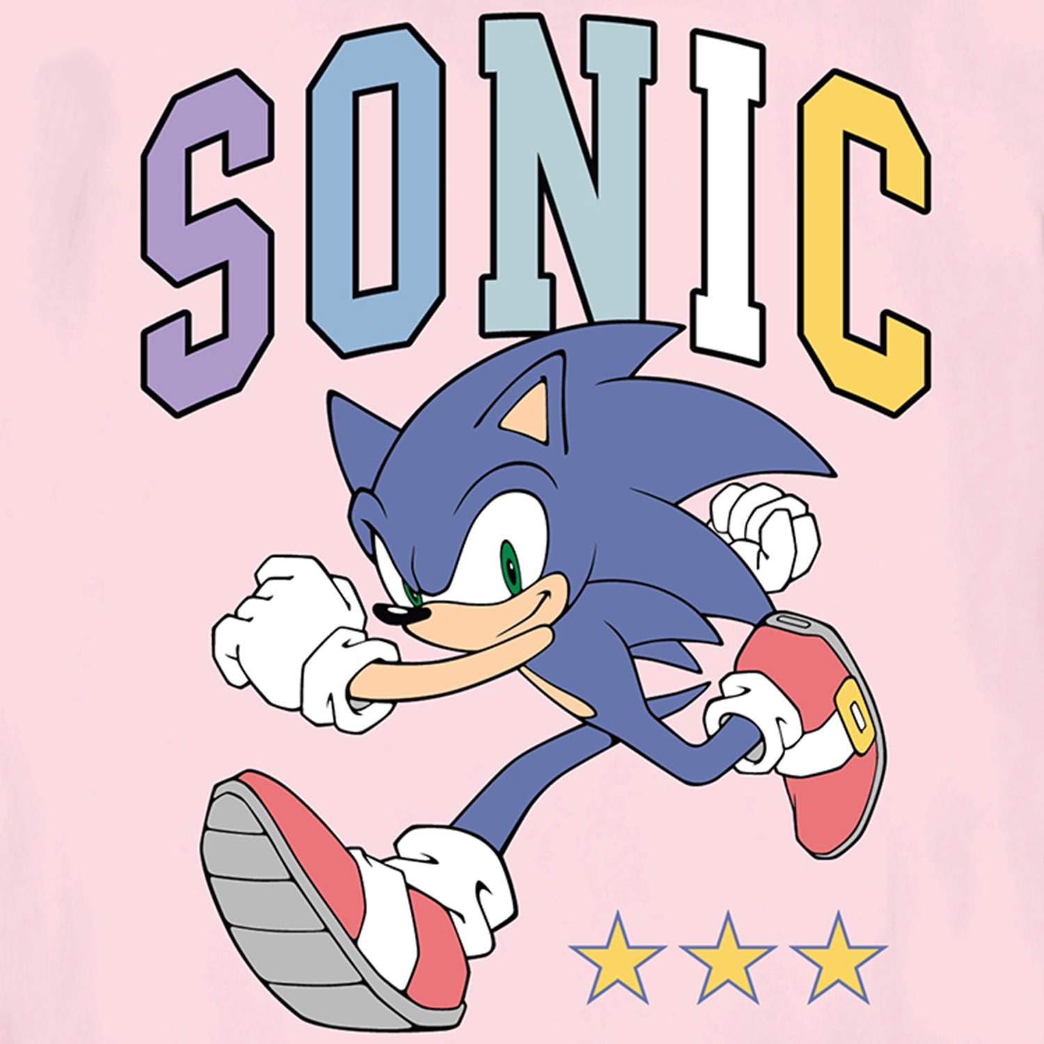 Girls Crew Neck Short Sleeve Regular Fit Sonic the Hedgehog Graphic T-Shirt